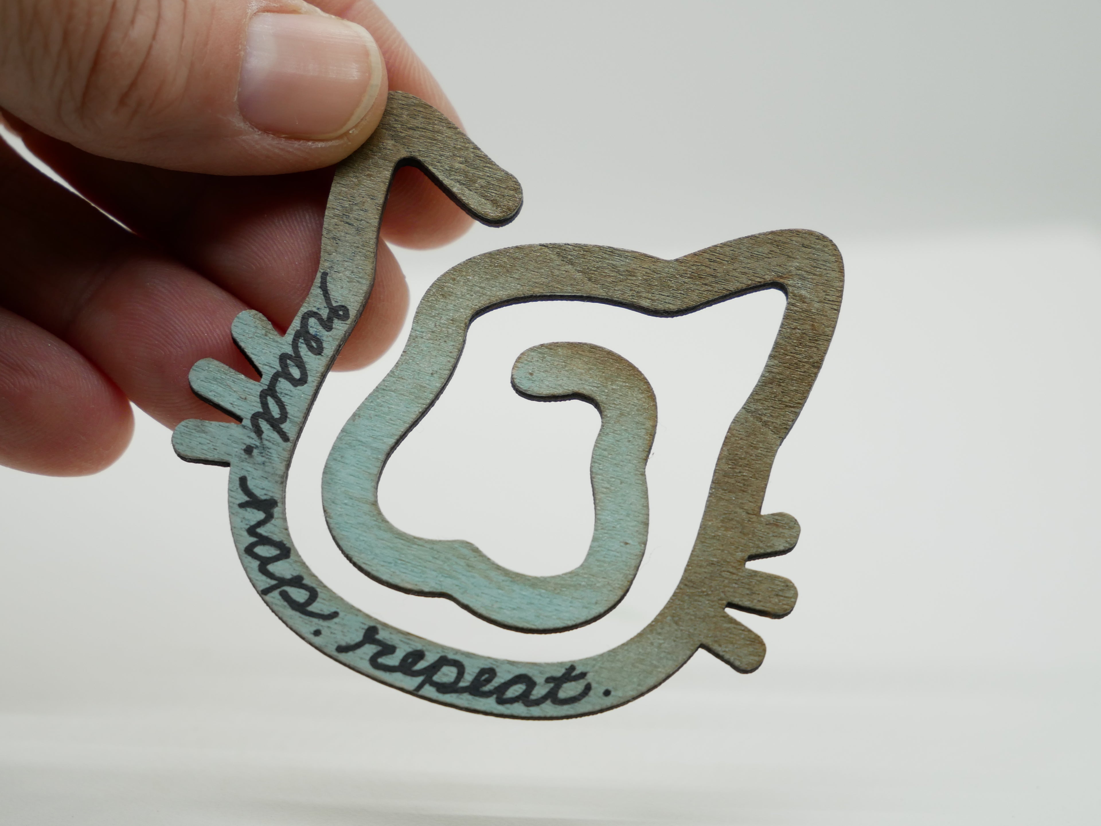 Kitty Wooden Bookmark