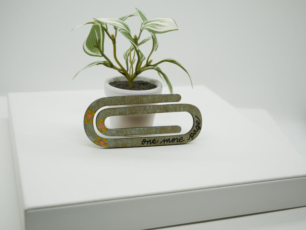 Laser Cut Wooden Paperclip Bookmark