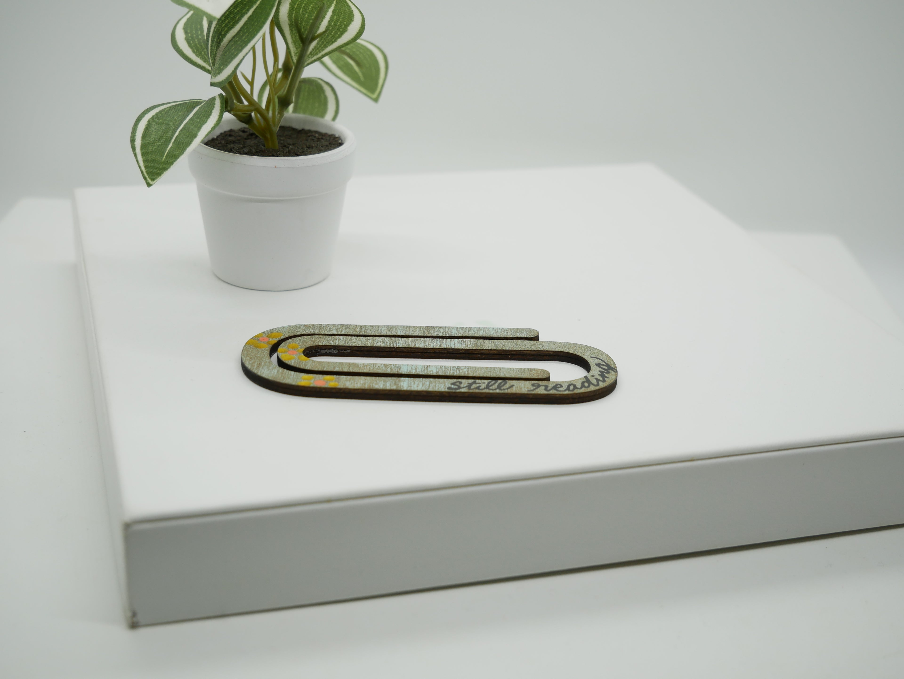 Laser Cut Wooden Paperclip Bookmark