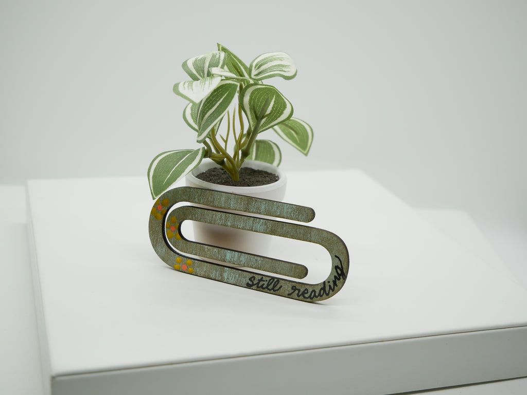 Laser Cut Wooden Paperclip Bookmark