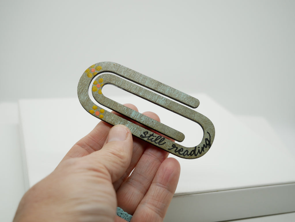 Laser Cut Wooden Paperclip Bookmark