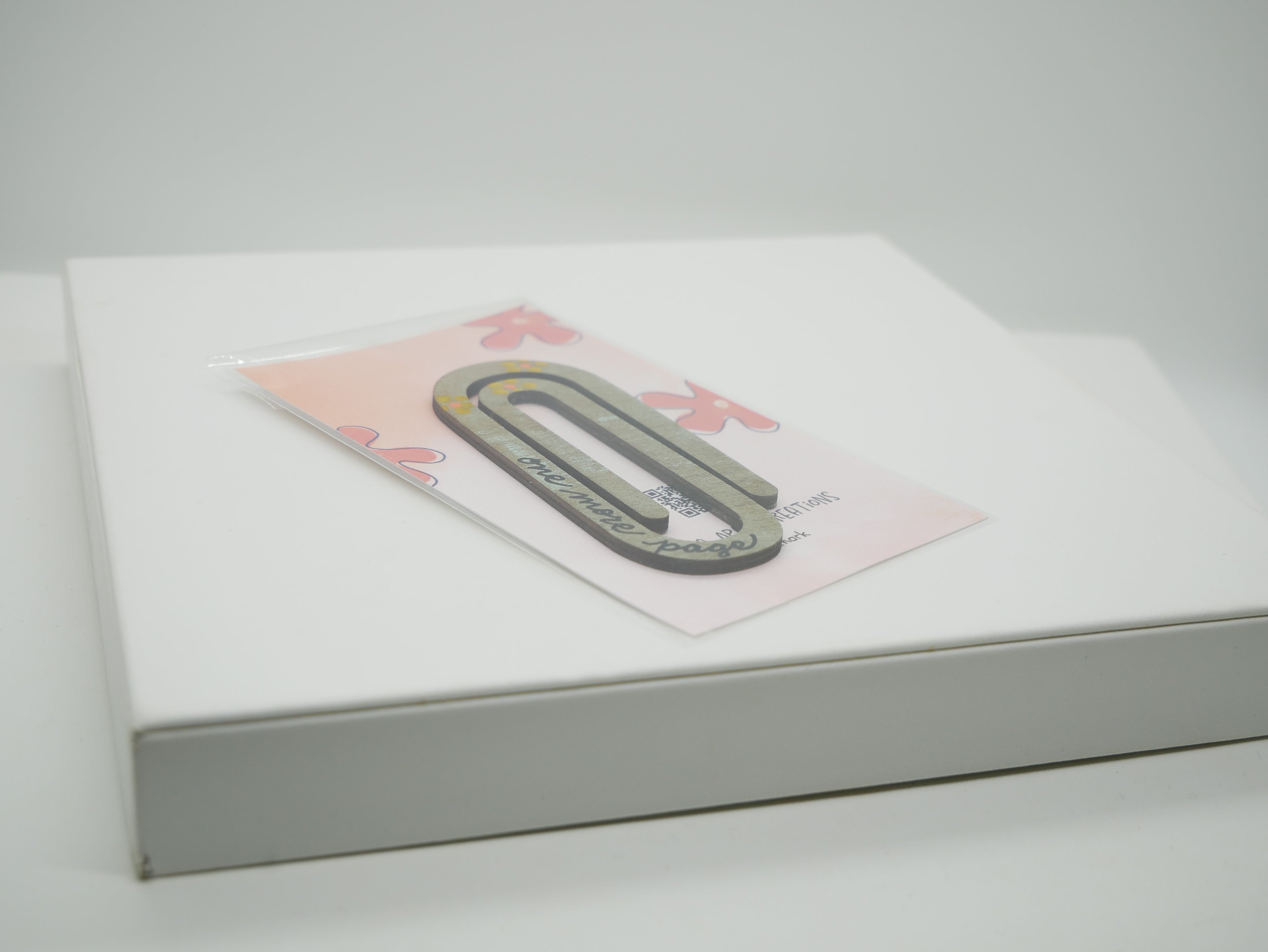 Laser Cut Wooden Paperclip Bookmark