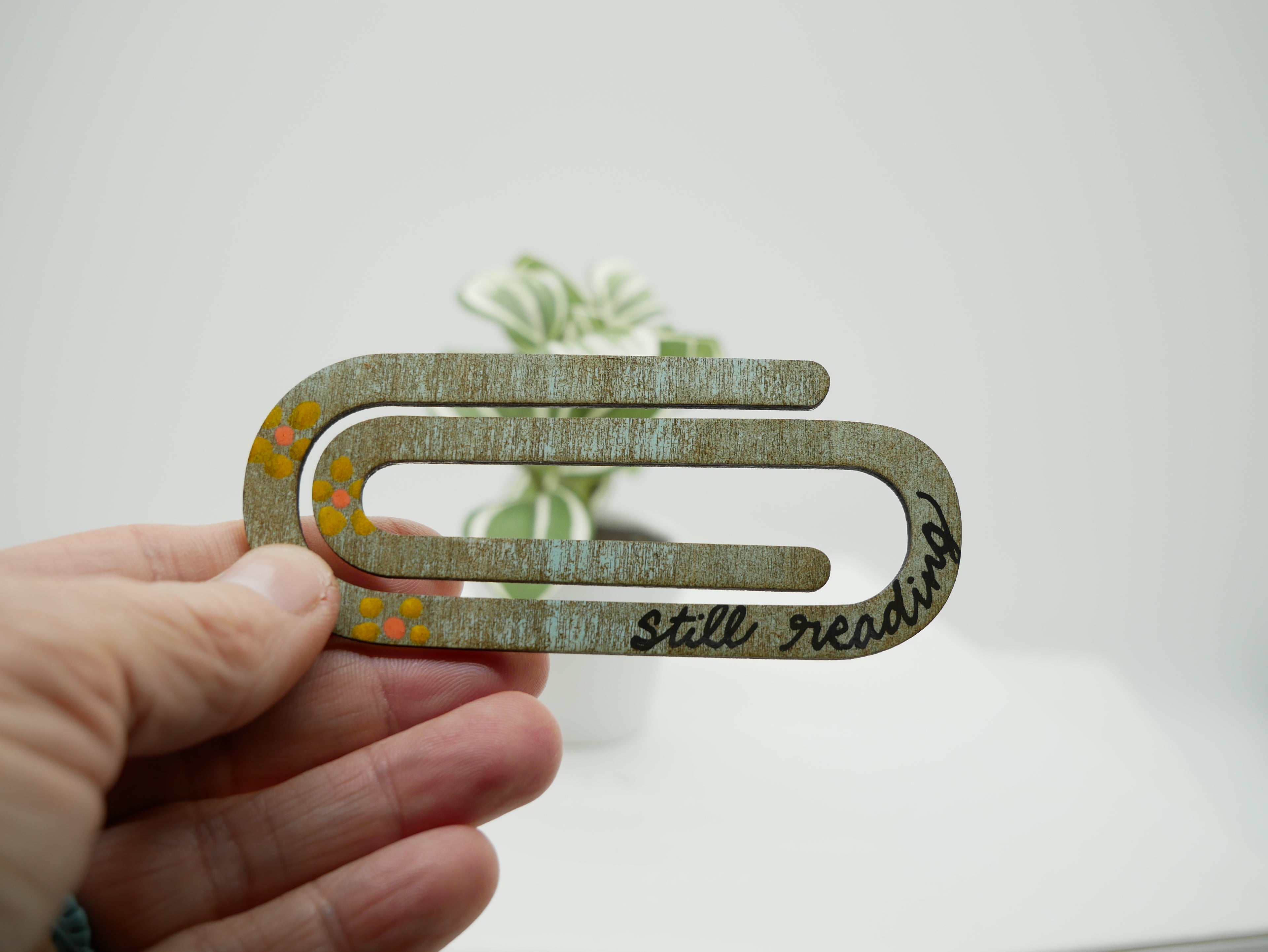 Laser Cut Wooden Paperclip Bookmark