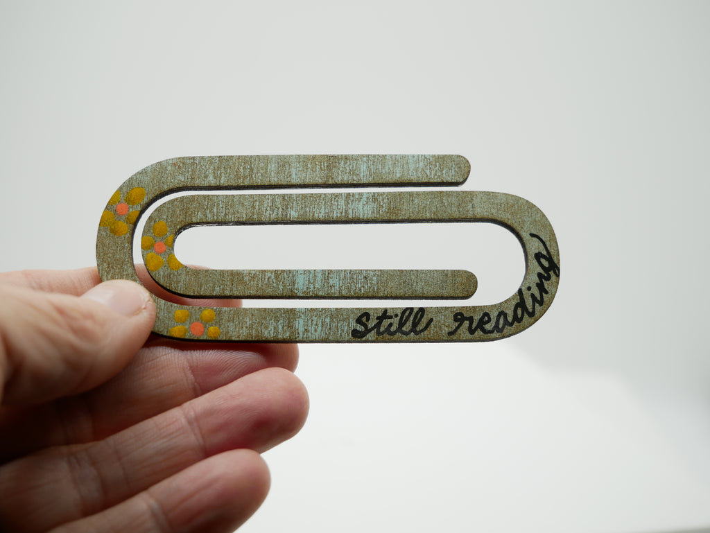 Laser Cut Wooden Paperclip Bookmark
