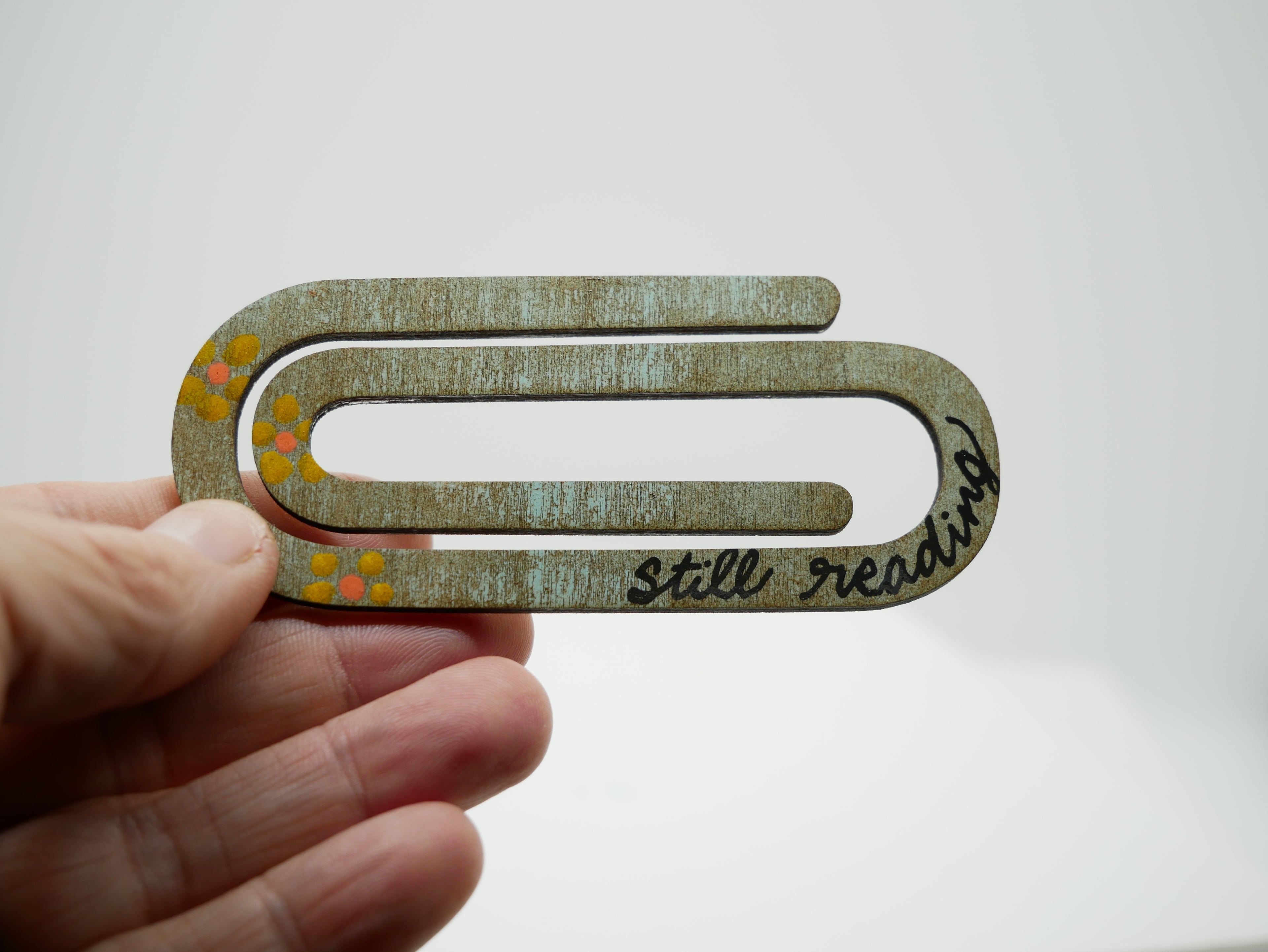 Laser Cut Wooden Paperclip Bookmark