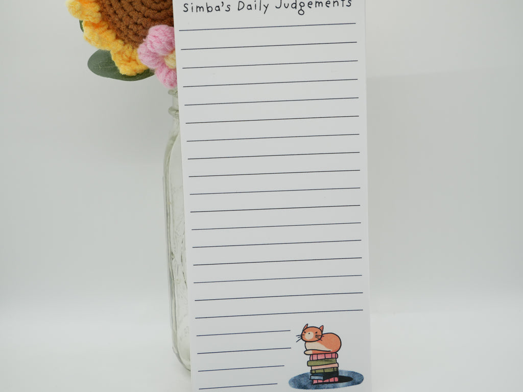 Simba’s Daily Judgments – 30 Page To Do List Magnetic Notepad