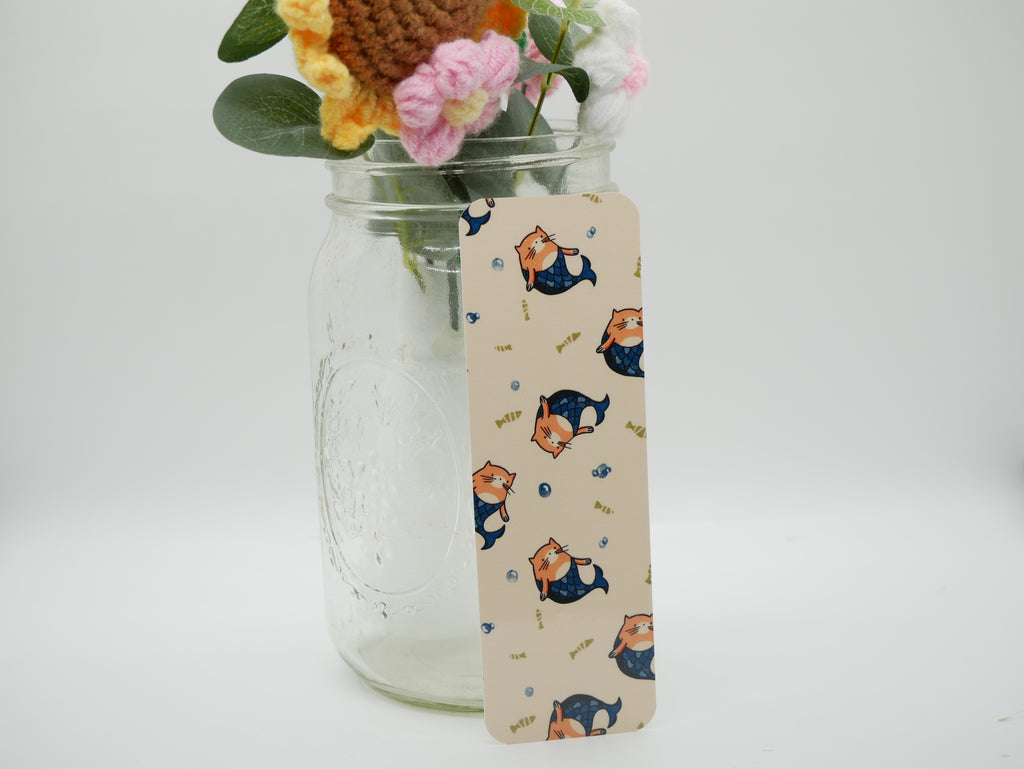 Simba Mermaid Bookmark – Laminated 2x6 Cat Bookmark