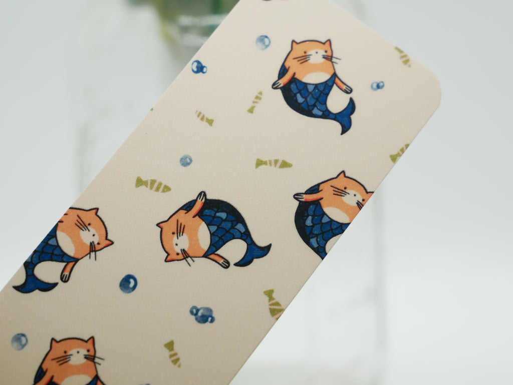 Simba Mermaid Bookmark – Laminated 2x6 Cat Bookmark