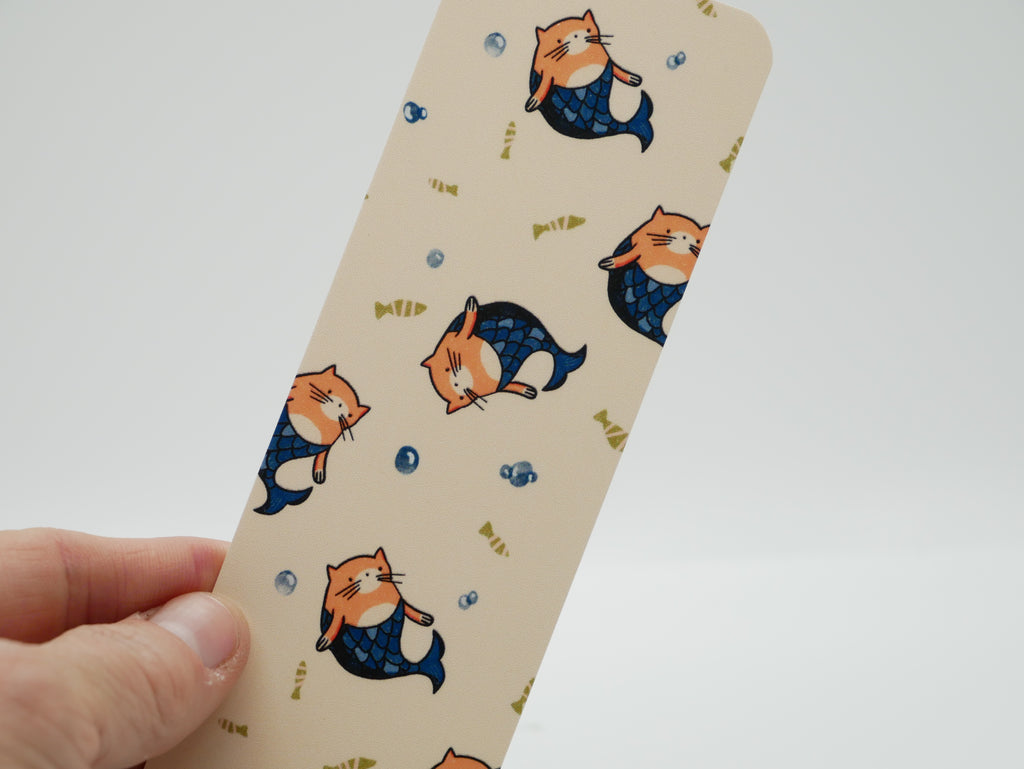 Simba Mermaid Bookmark – Laminated 2x6 Cat Bookmark