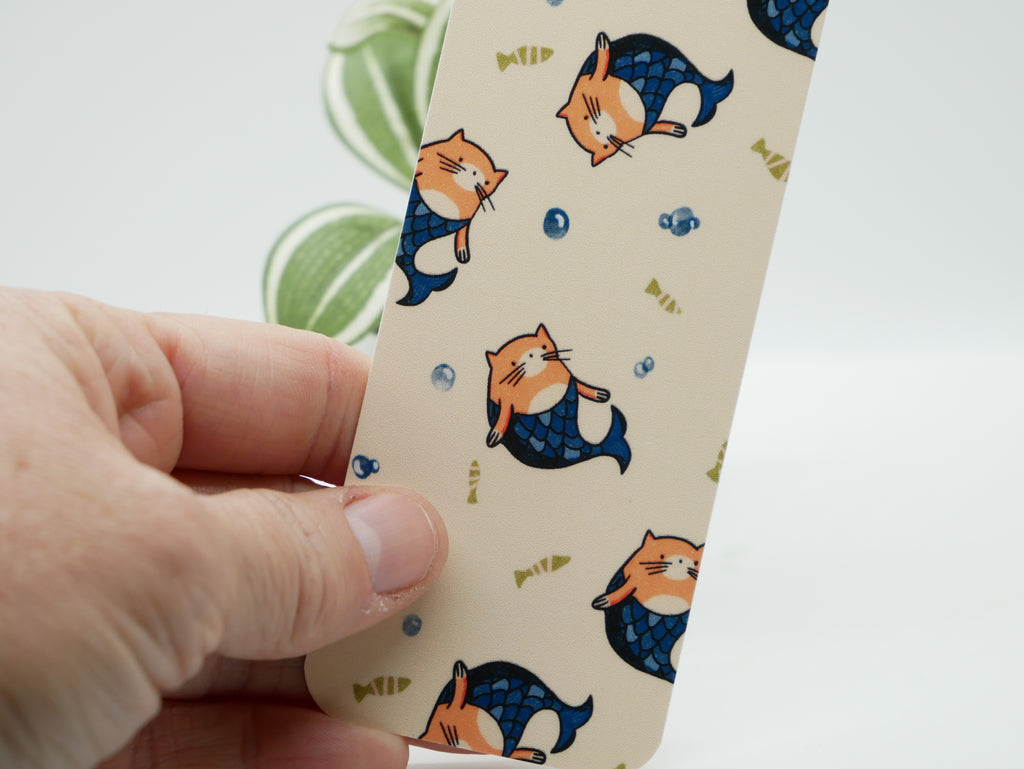 Simba Mermaid Bookmark – Laminated 2x6 Cat Bookmark