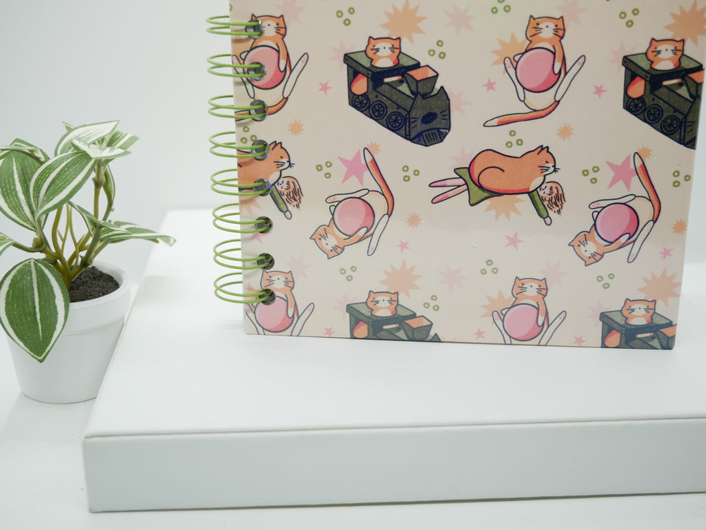 Simba Toy Pattern Spiral Notebook – Holographic Cover Journal