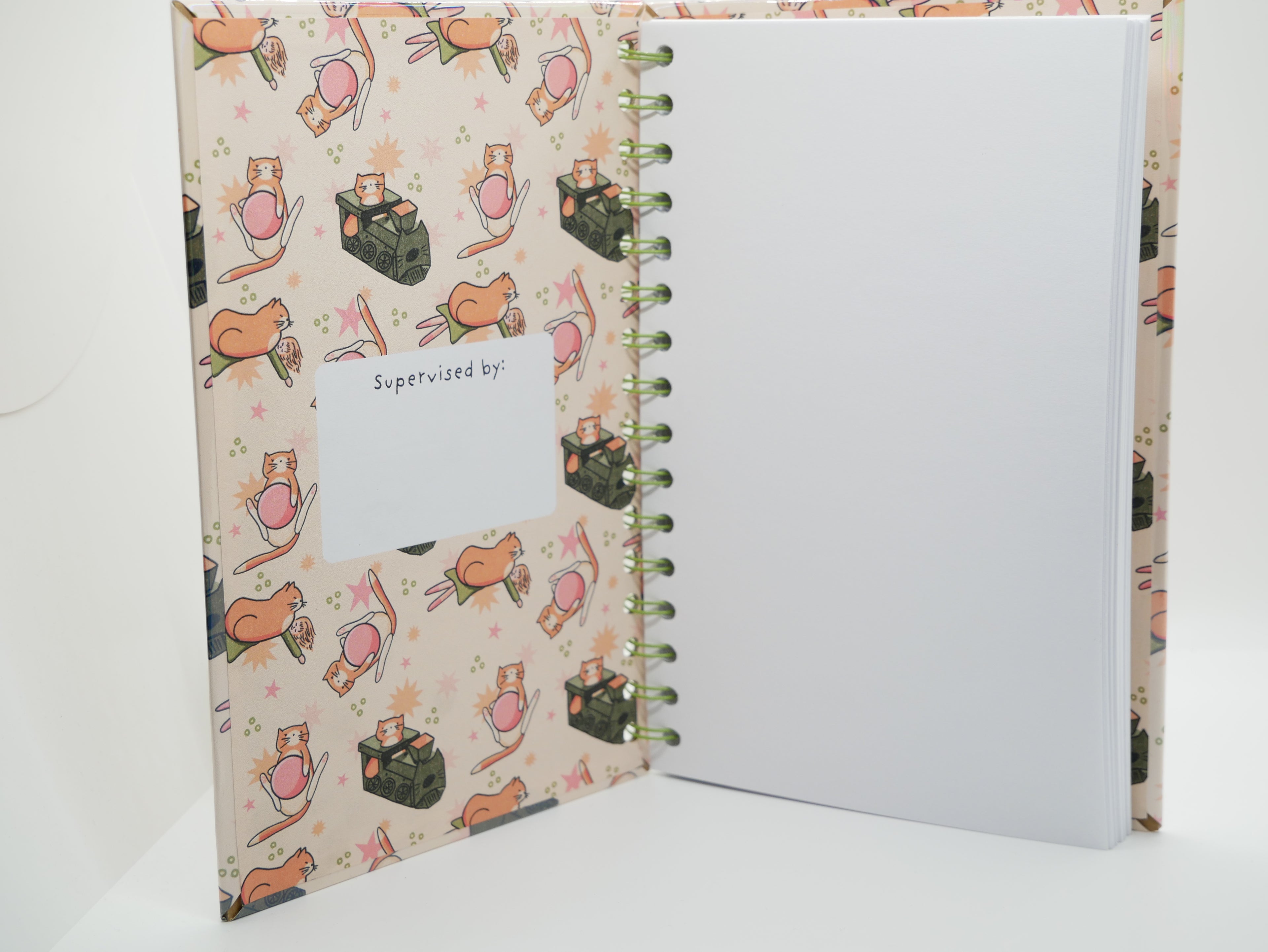 Simba Toy Pattern Spiral Notebook – Holographic Cover Journal