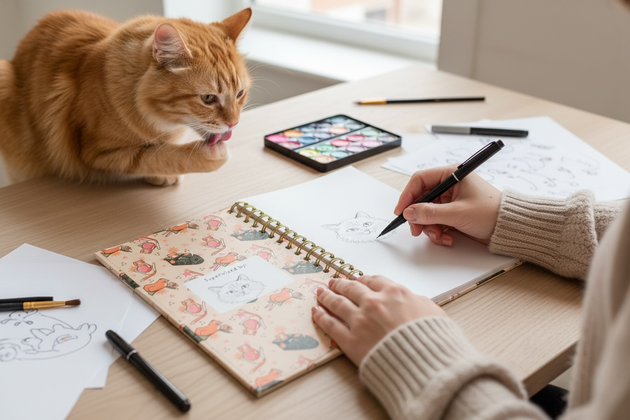 Simba Toy Pattern Spiral Notebook – Holographic Cover Journal