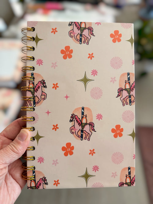 Carousel Cat Spiral Notebook – Cute Kawaii Journal for Cat Lovers