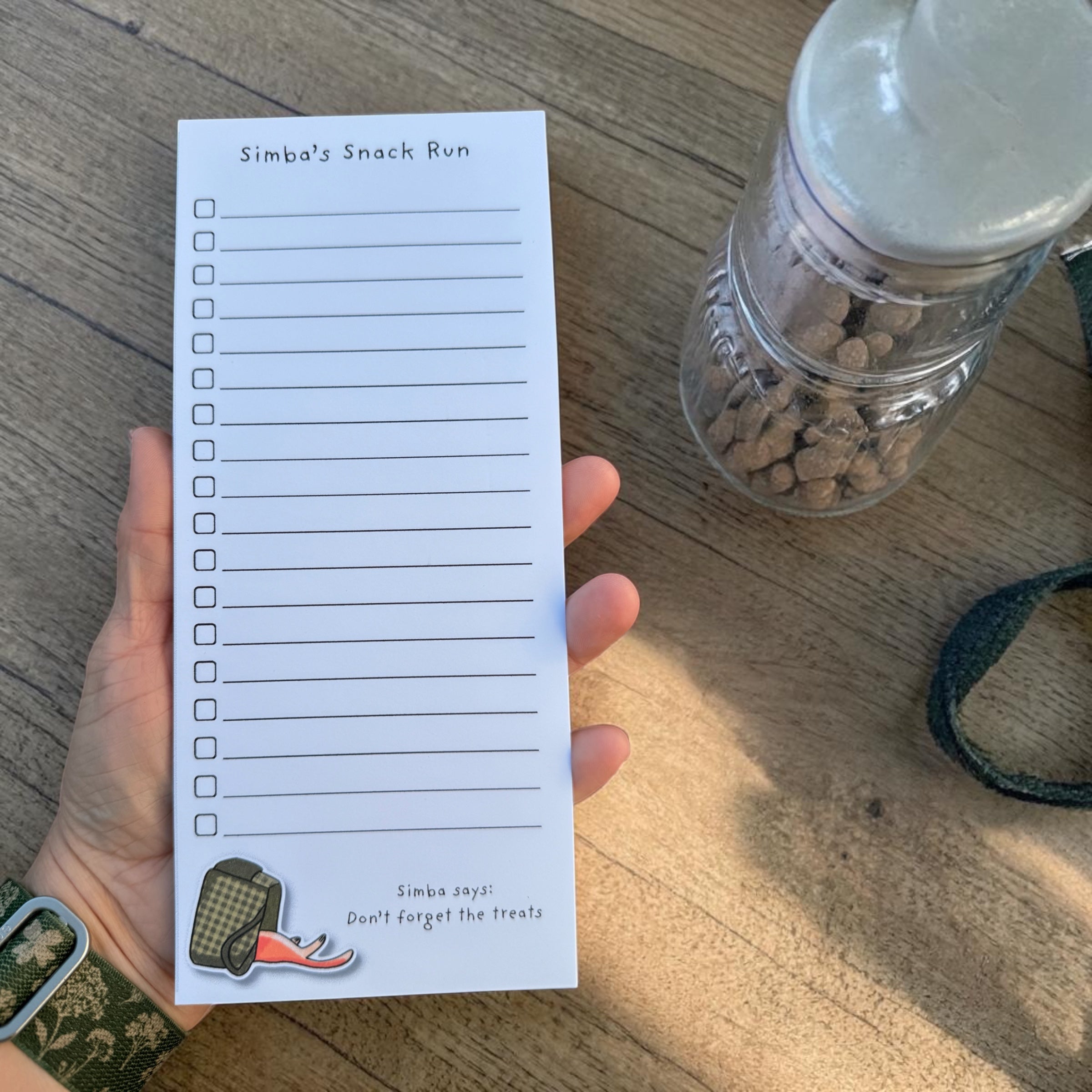 Simba’s Snack List Magnetic Notepad – Cute Cat Grocery List Pad 🐾🧲🛒