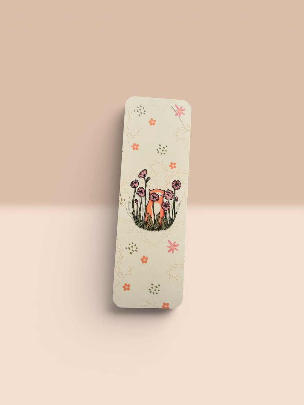 Cat in Poppies Bookmark – Floral Cat Bookmark (Matte or Glossy Laminated)