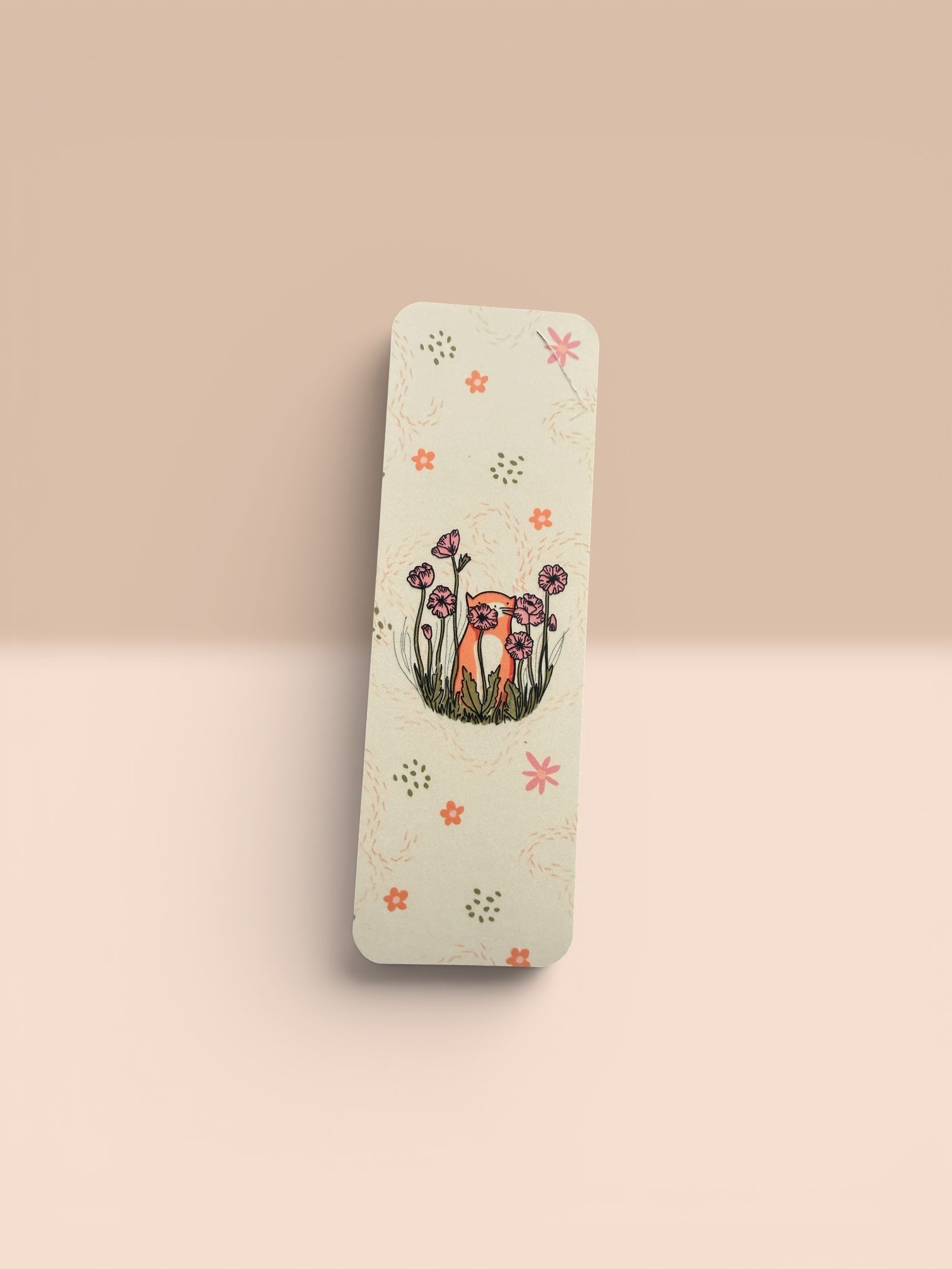 Cat in Poppies Bookmark – Floral Cat Bookmark (Matte or Glossy Laminated)
