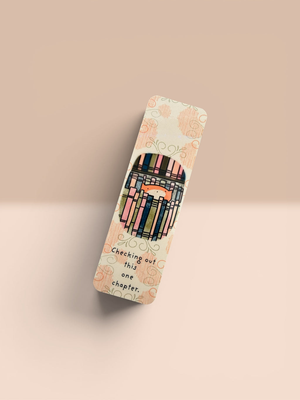Library Cat Bookmark – “Checking Out This One Chapter” – Cozy Reader Gift