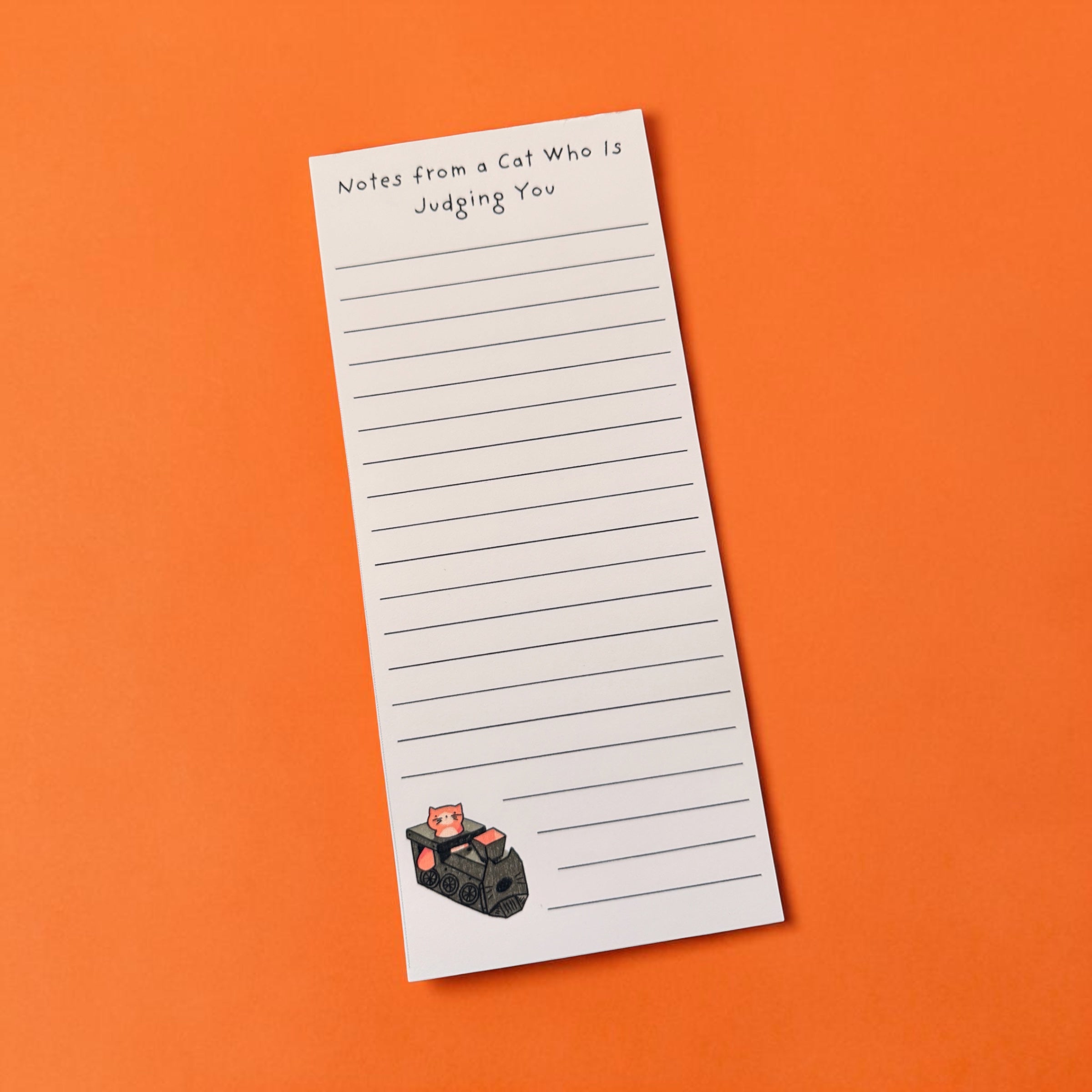 Notes From a Cat Who Is Judging You – Magnetic 30 Page To Do List Notepad
