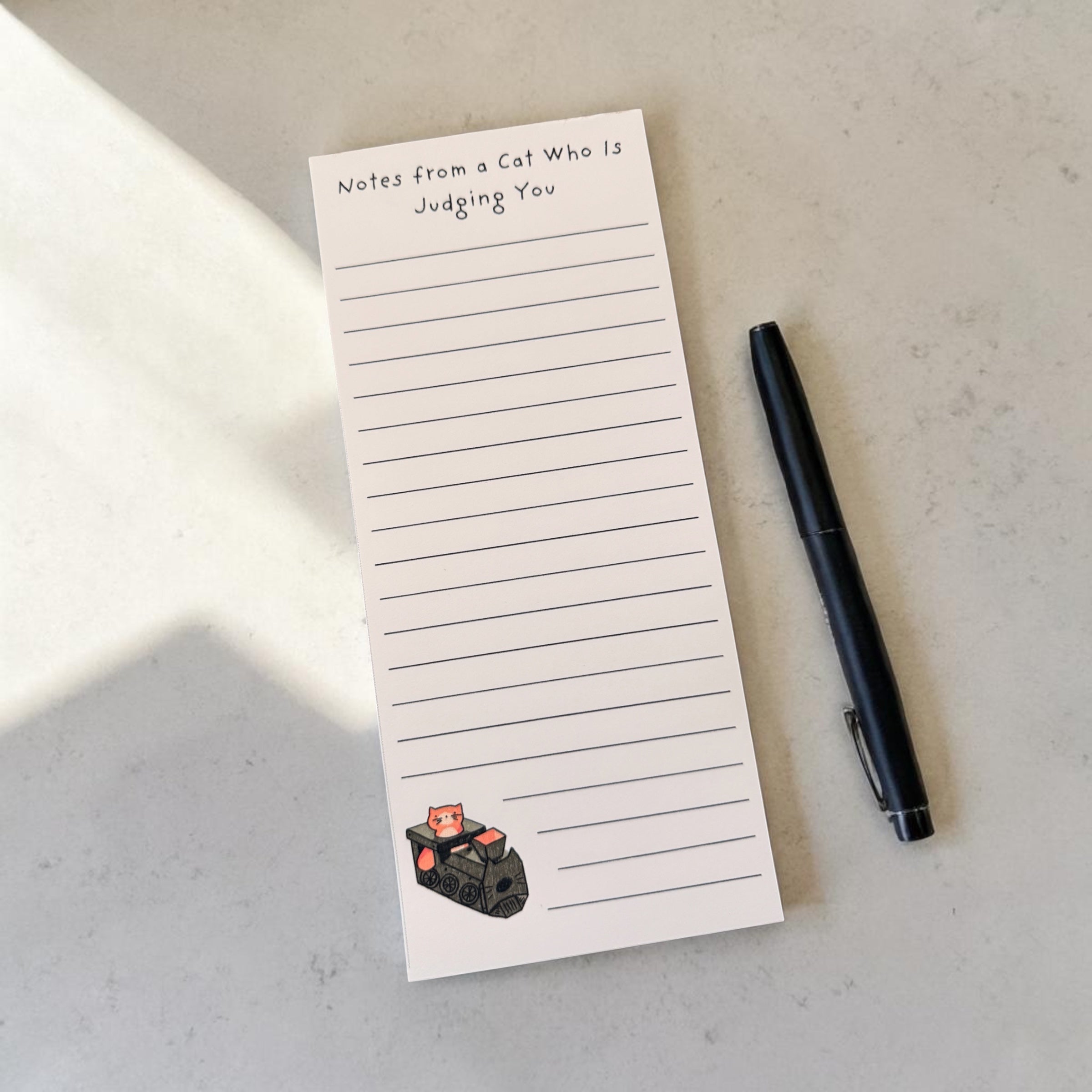 Notes From a Cat Who Is Judging You – Magnetic 30 Page To Do List Notepad