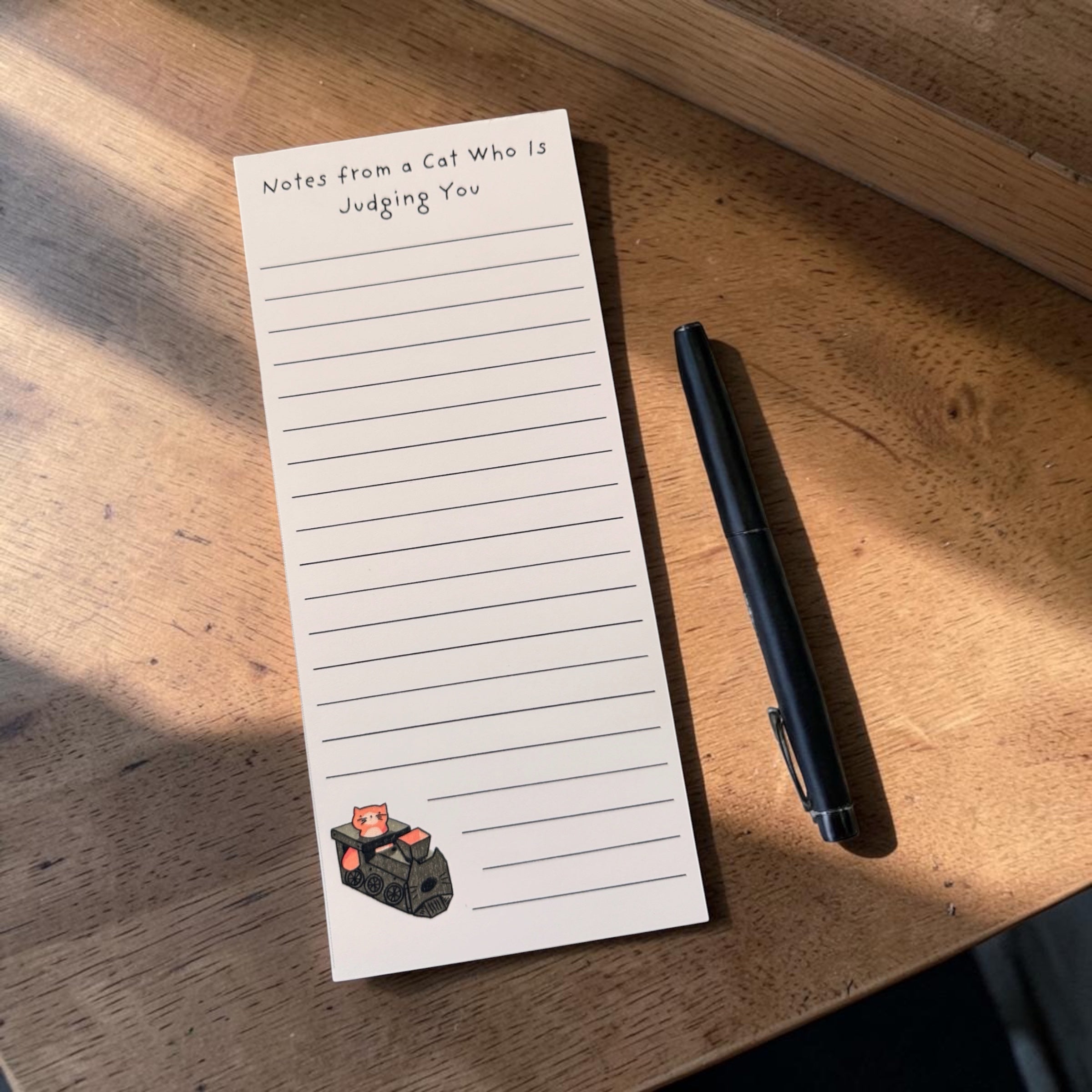 Notes From a Cat Who Is Judging You – Magnetic 30 Page To Do List Notepad