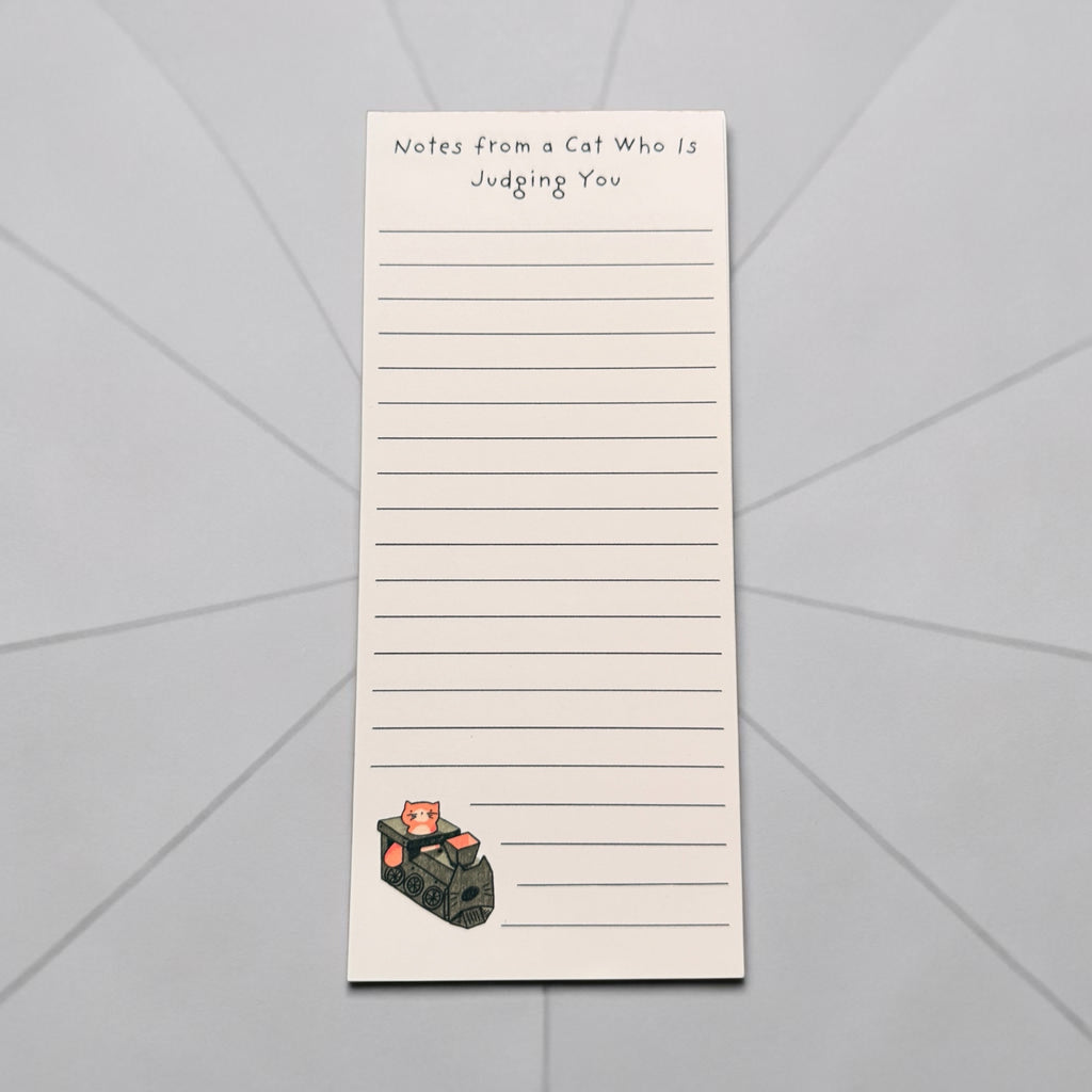 Notes From a Cat Who Is Judging You – Magnetic 30 Page To Do List Notepad
