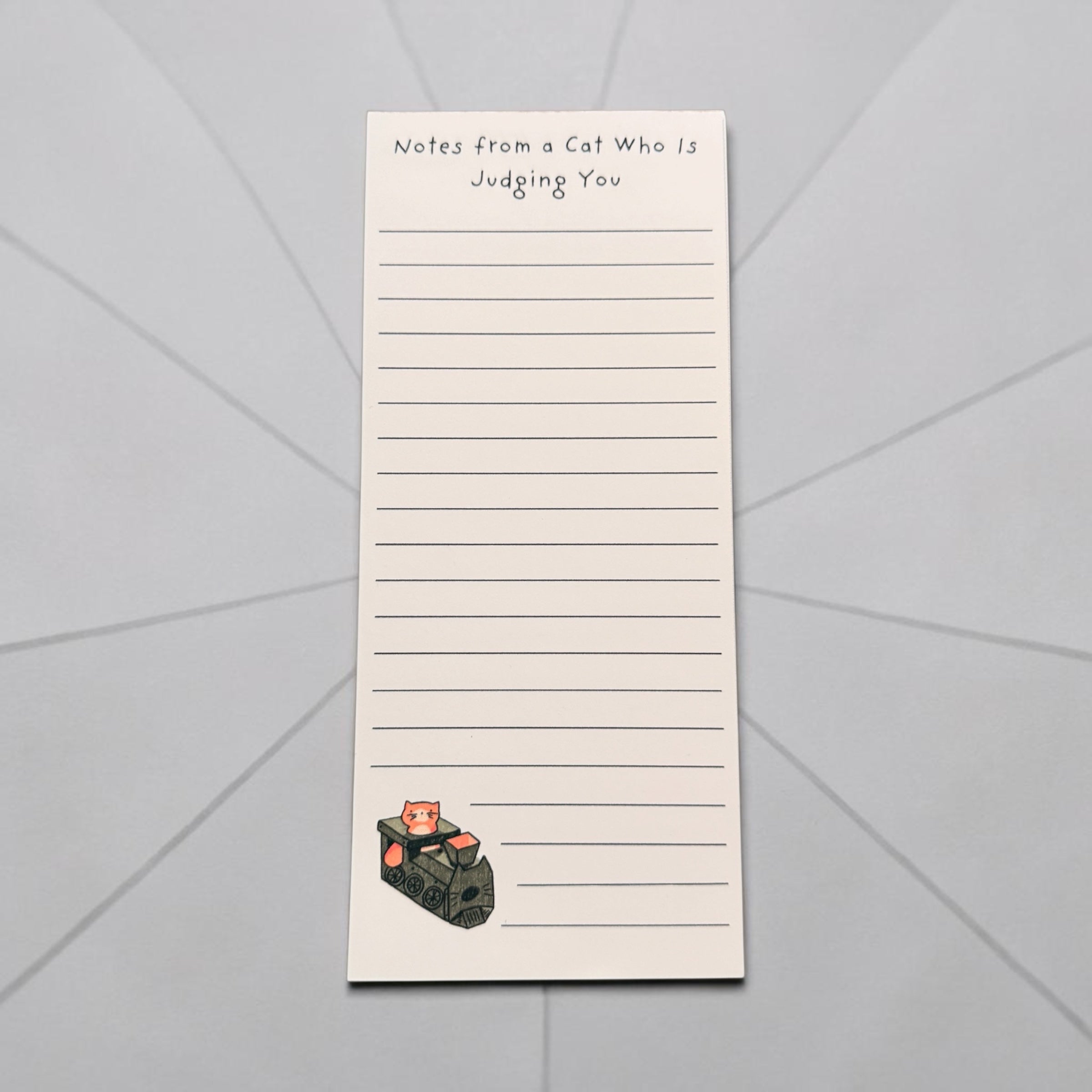 Notes From a Cat Who Is Judging You – Magnetic 30 Page To Do List Notepad