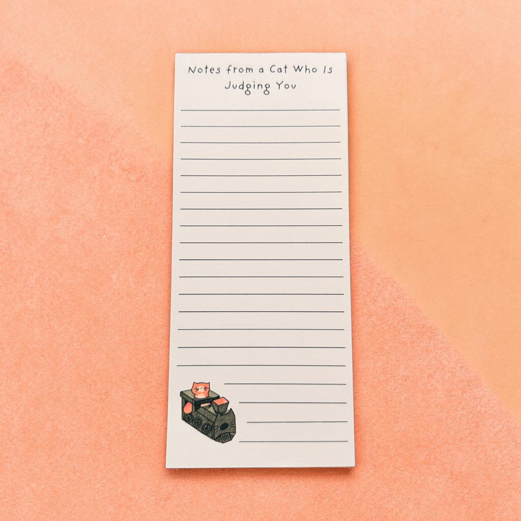 Notes From a Cat Who Is Judging You – Magnetic 30 Page To Do List Notepad