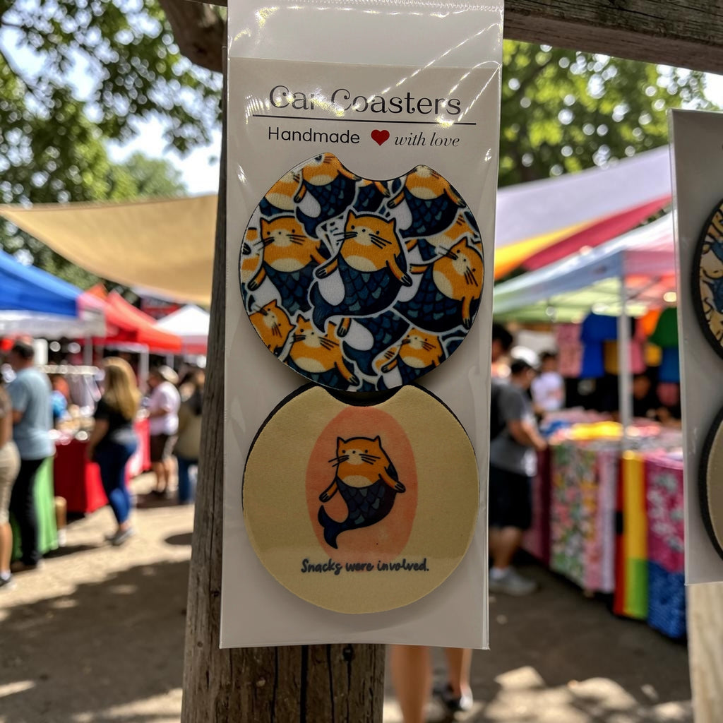 Cat Car Coasters – Set of 2