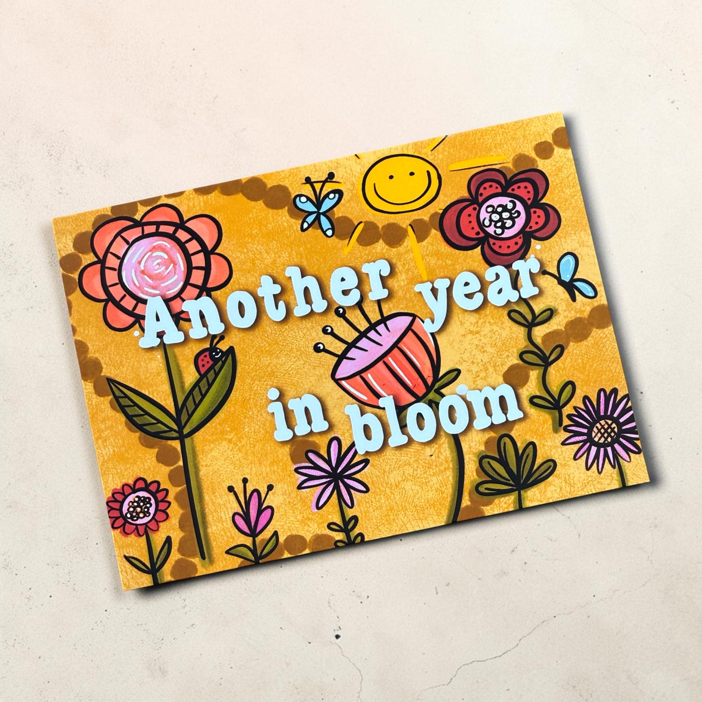Another Year in Bloom — Birthday Card