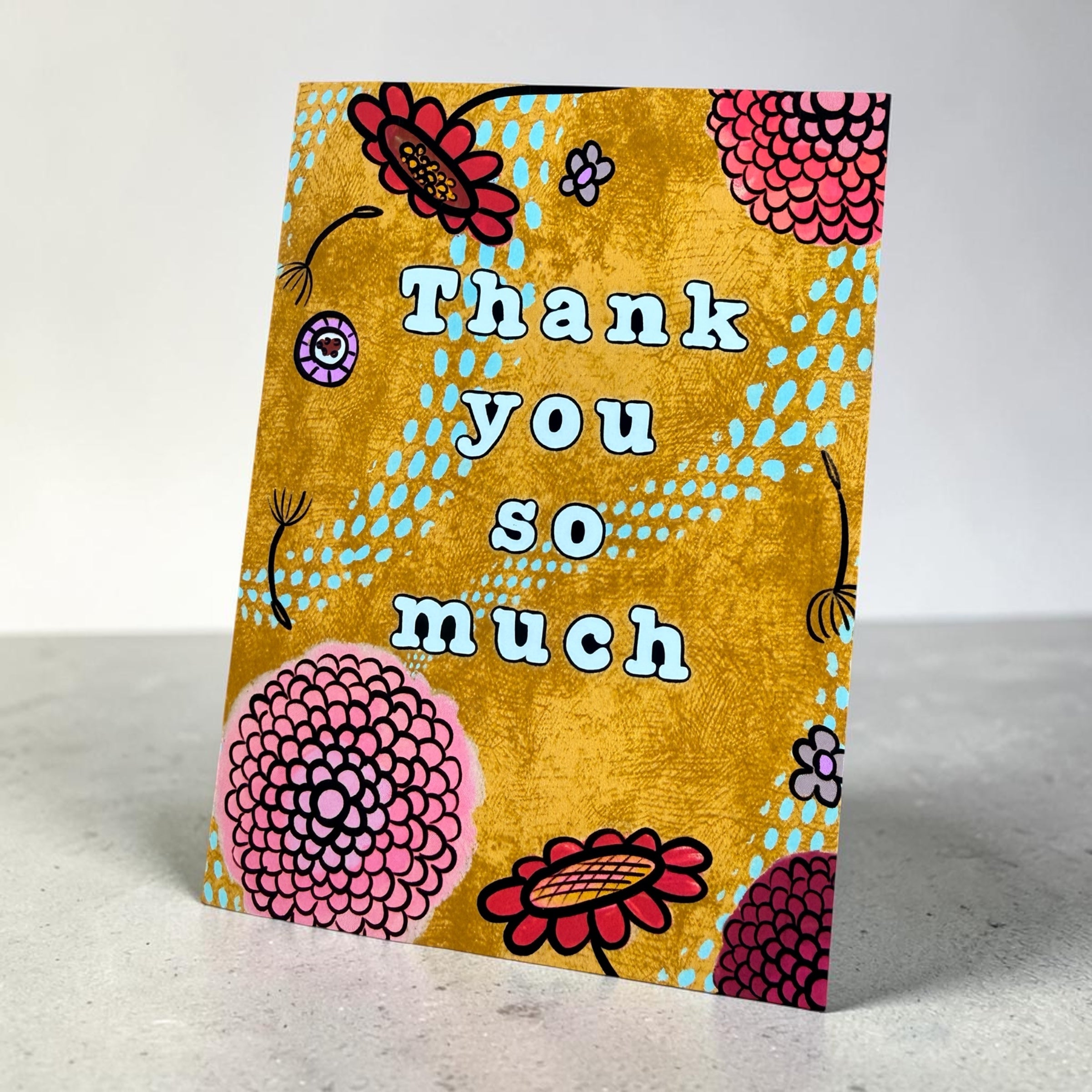 Thank You So Much — Floral Greeting Card
