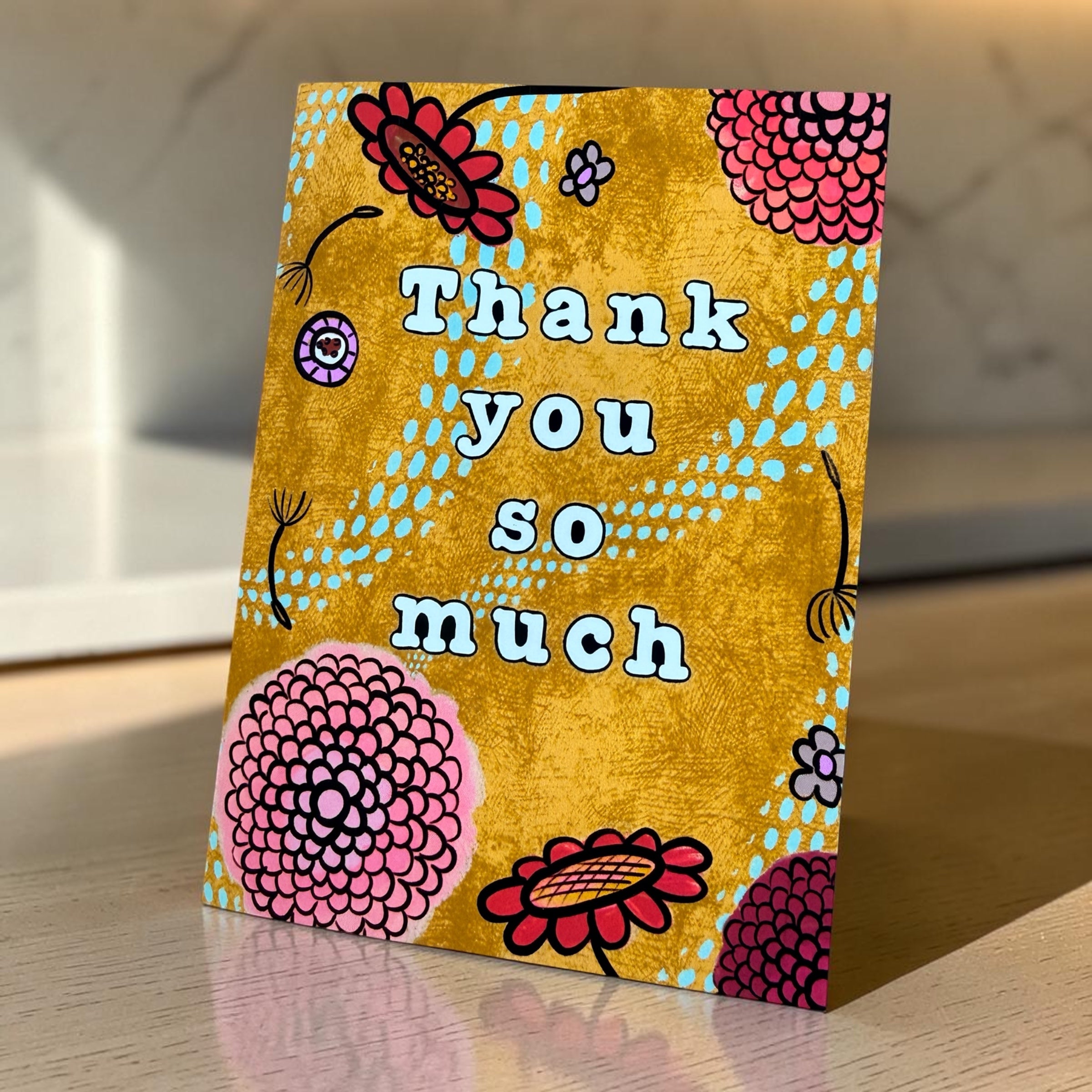 Thank You So Much — Floral Greeting Card