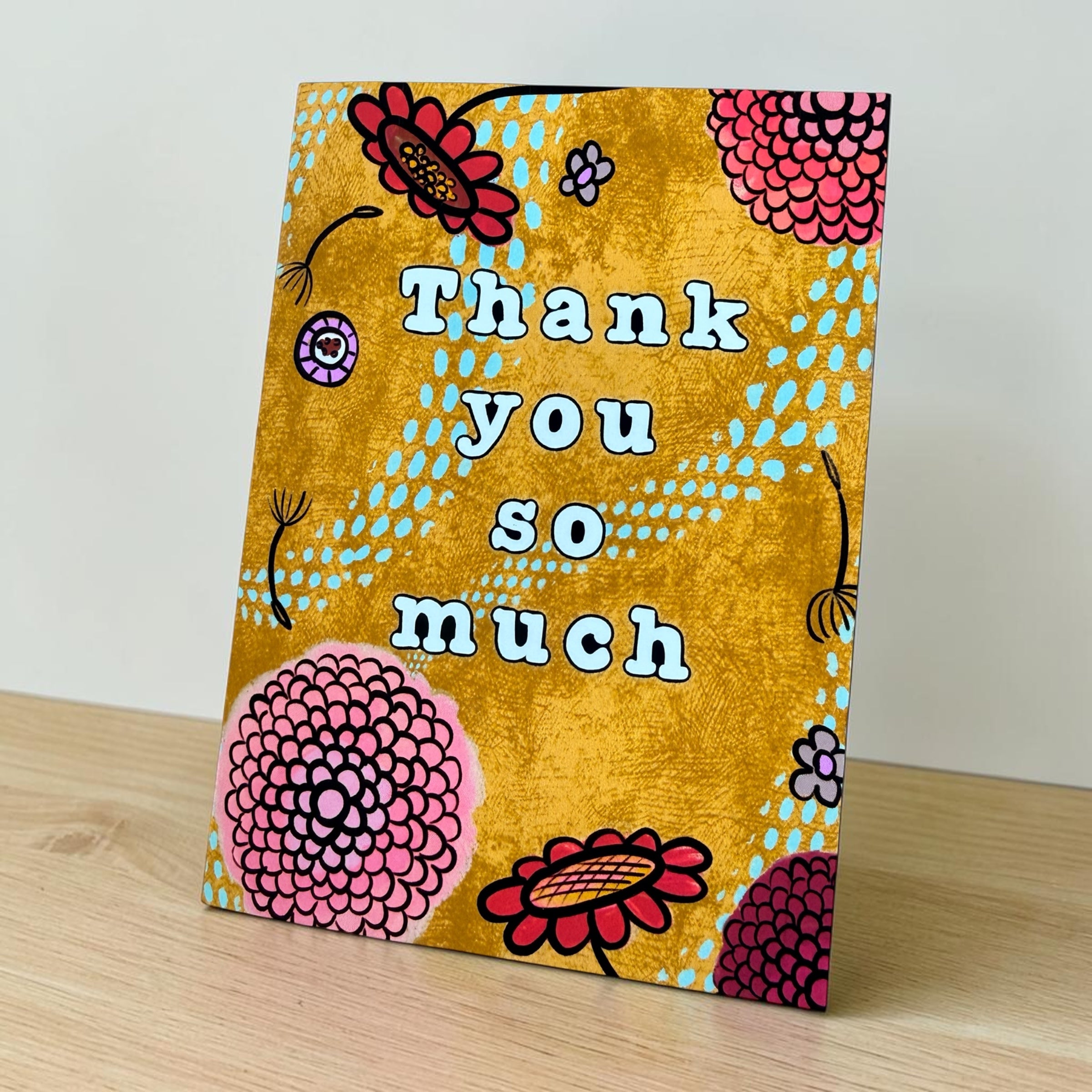 Thank You So Much — Floral Greeting Card