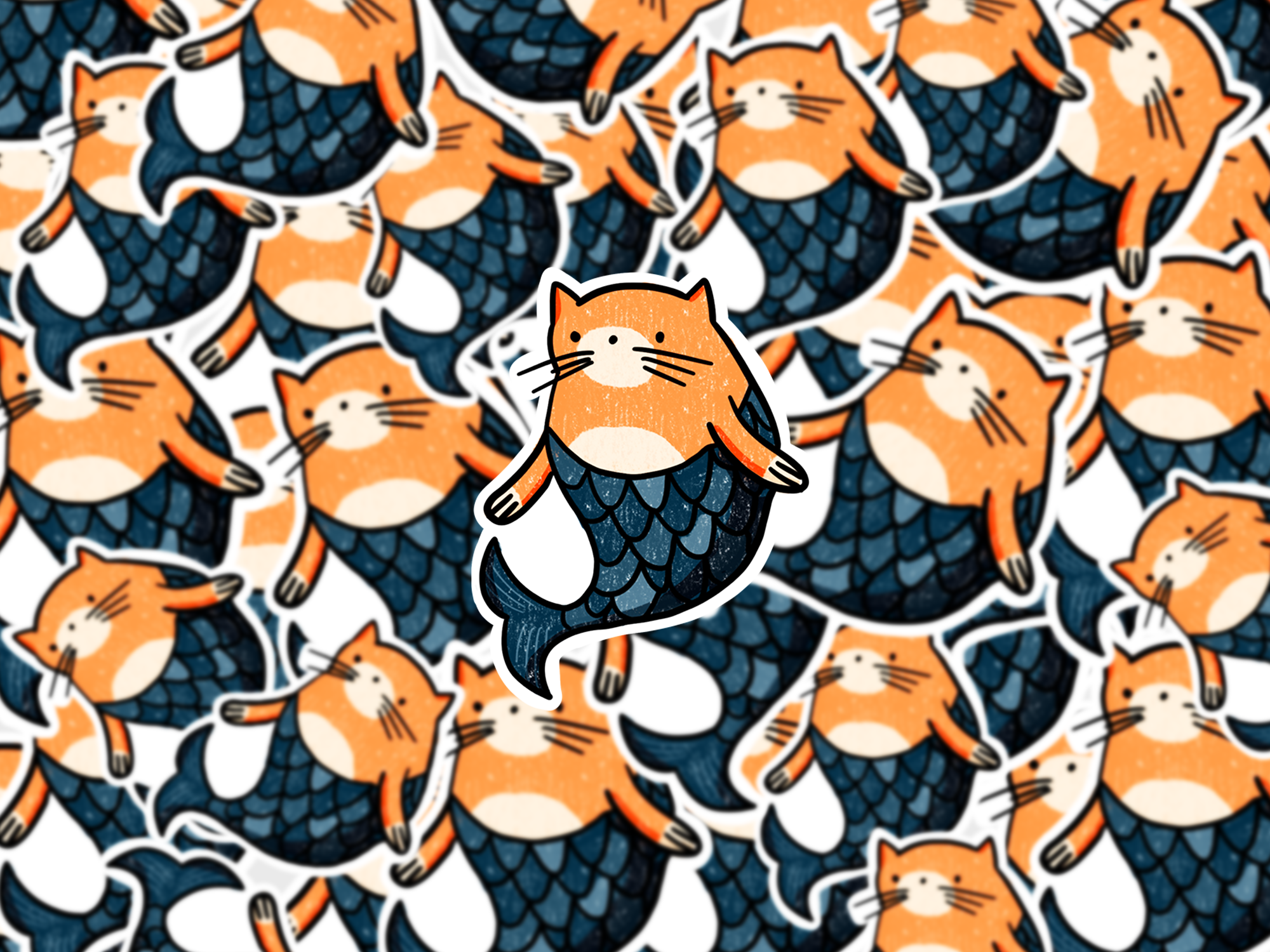 Simba Mermaid Holographic Sticker